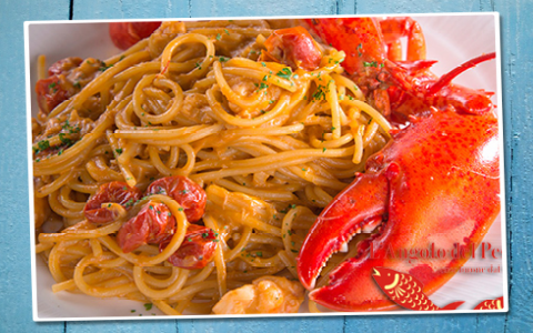 Linguine con astice Linguine con astice