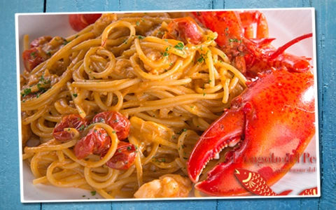 Linguine con astice Linguine con astice